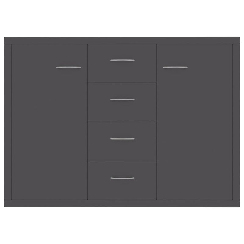 Sideboard Gray 34.6"x11.8"x25.6" Chipboard