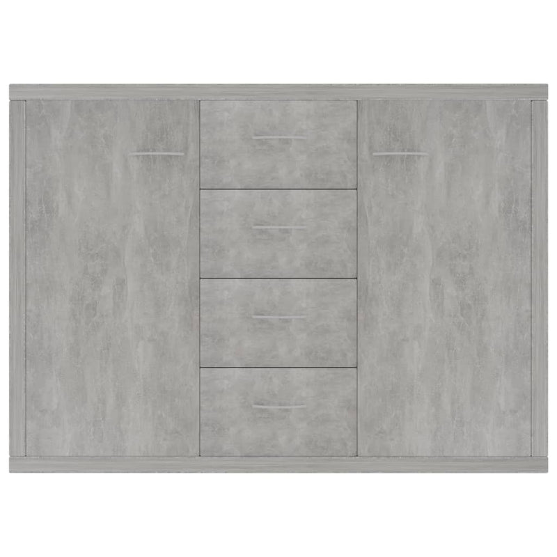 Sideboard Concrete Gray 34.6"x11.8"x25.6" Chipboard