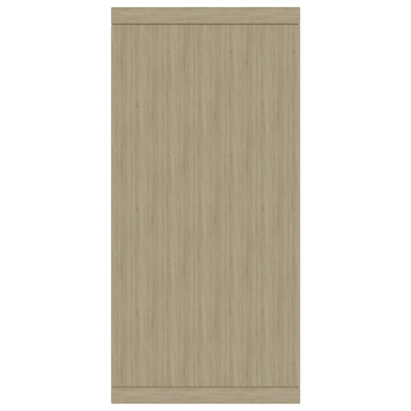Sideboard White and Sonoma Oak 34.6"x11.8"x25.6" Chipboard