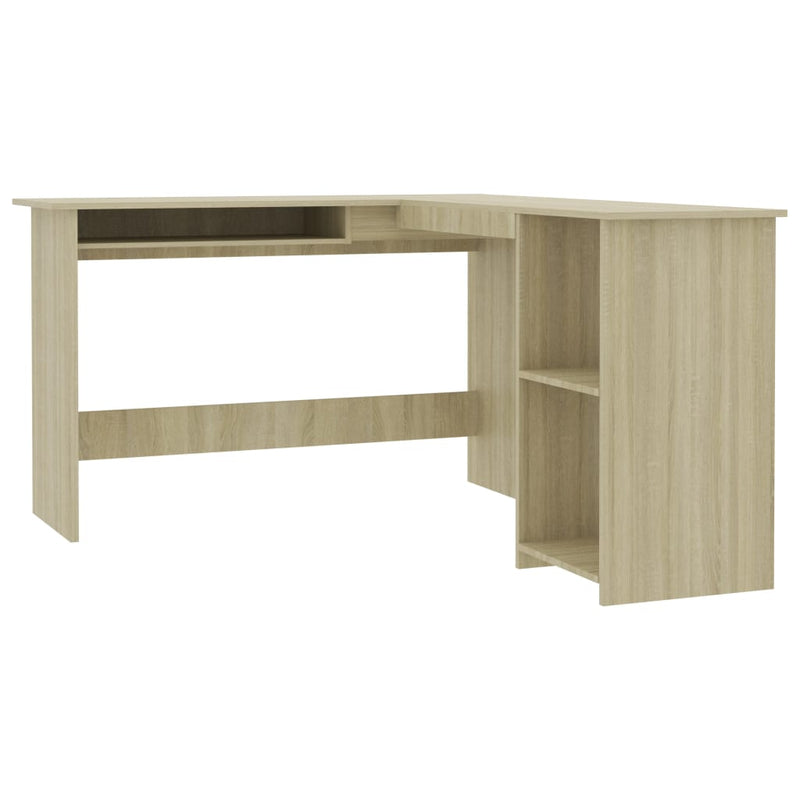 L-Shaped Corner Desk Sonoma Oak 47.2"x55.1"x29.5" Chipboard