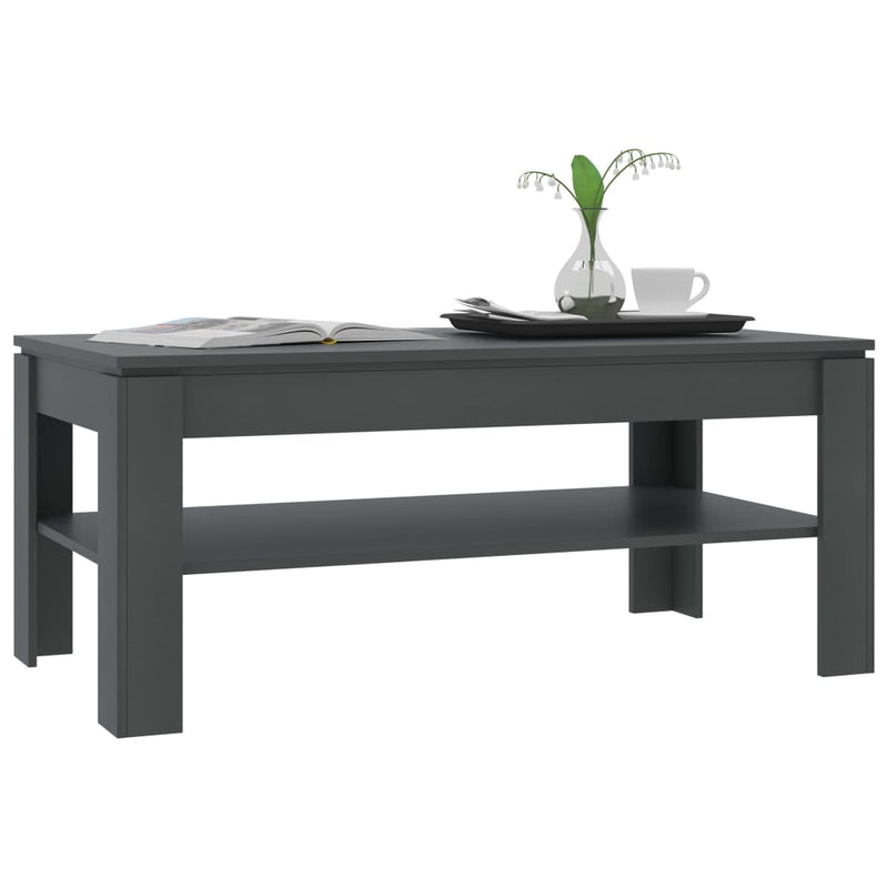 Coffee Table Gray 43.3"x23.6"x18.5" Chipboard