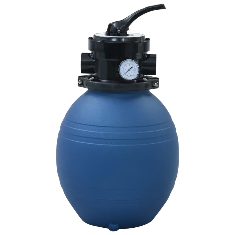 Pool Sand Filter with 4 Position Valve Blue 11.8"