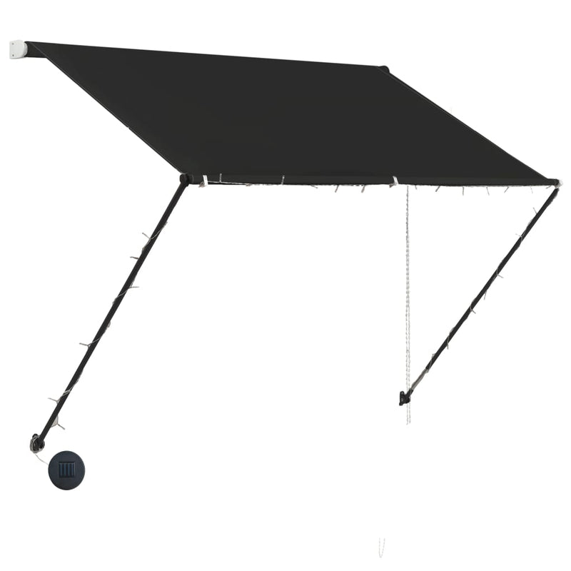 Retractable Awning with LED 39.4"x59.1" Anthracite