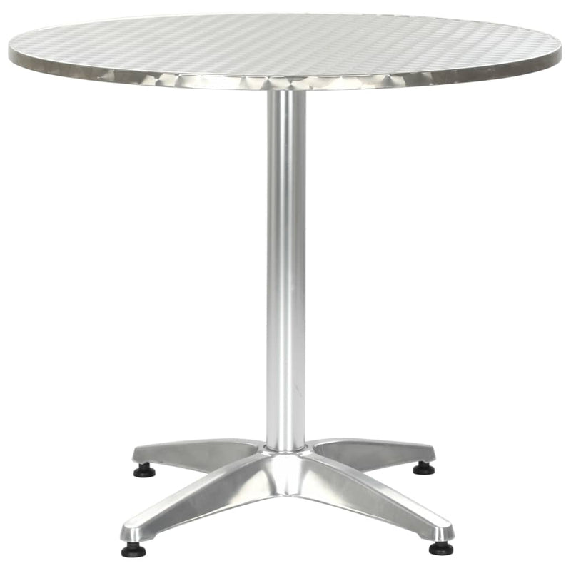 Patio Table Silver 31.5"x27.6" Aluminum