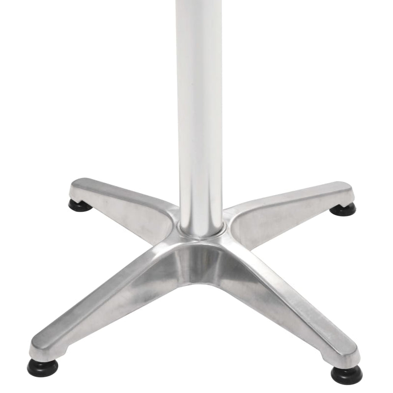 Patio Table Silver 23.6"x23.6"x27.6" Aluminum