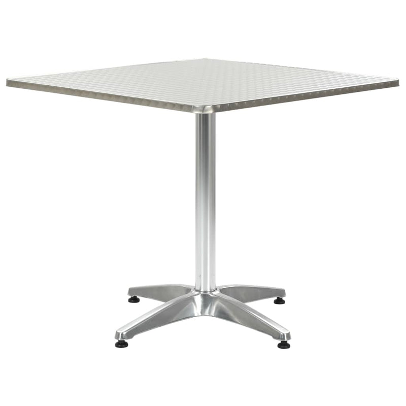 Patio Table Silver 31.5"x31.5"x27.6" Aluminum