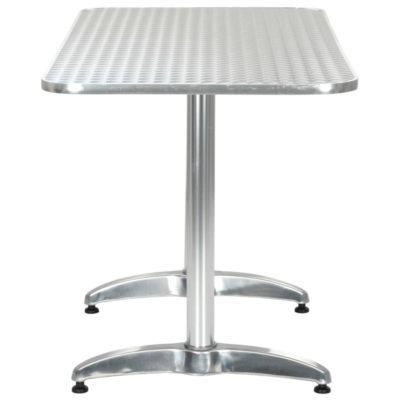 Patio Table Silver 47.2"x23.6"x27.6" Aluminum