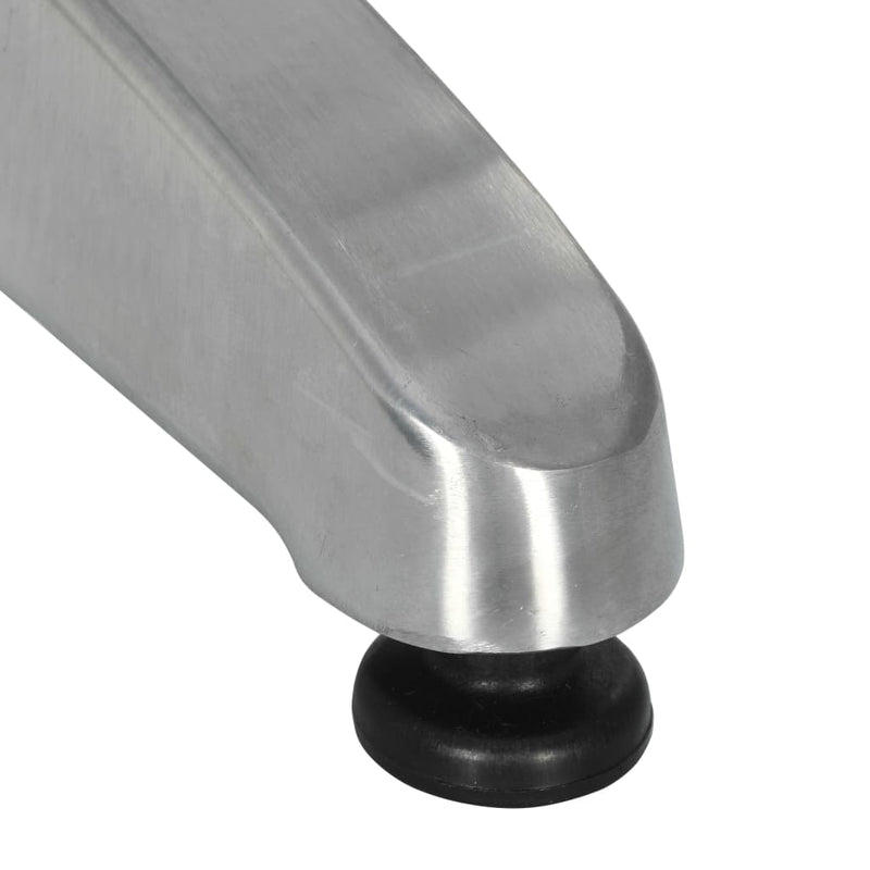 Patio Table Silver 47.2"x23.6"x27.6" Aluminum