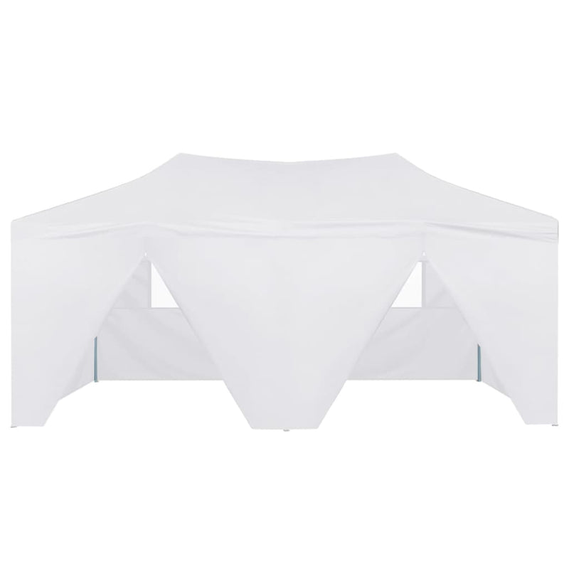 Professional Folding Party Tent with 4 Sidewalls 118.1"x236.2" Steel White