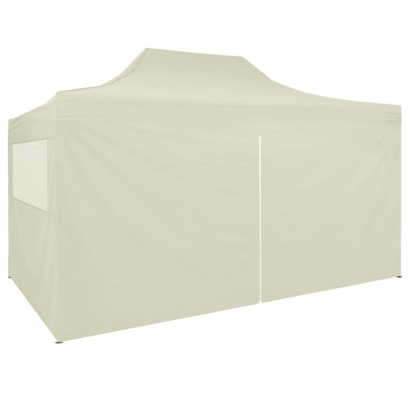 Professional Folding Party Tent with 4 Sidewalls 9.8'x13.1' Steel Cream