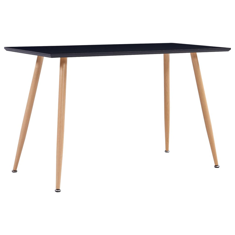 Dining Table Black and Oak 47.2"x23.6"x29.1" MDF