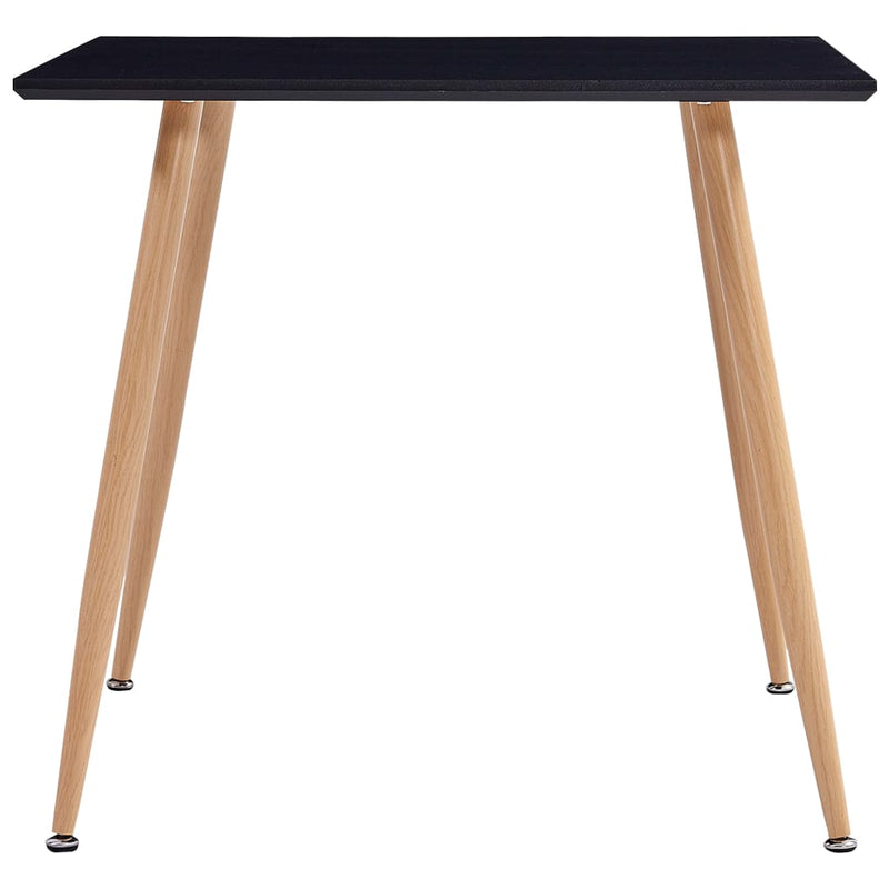 Dining Table Black and Oak 31.7"x31.7"x28.7" MDF