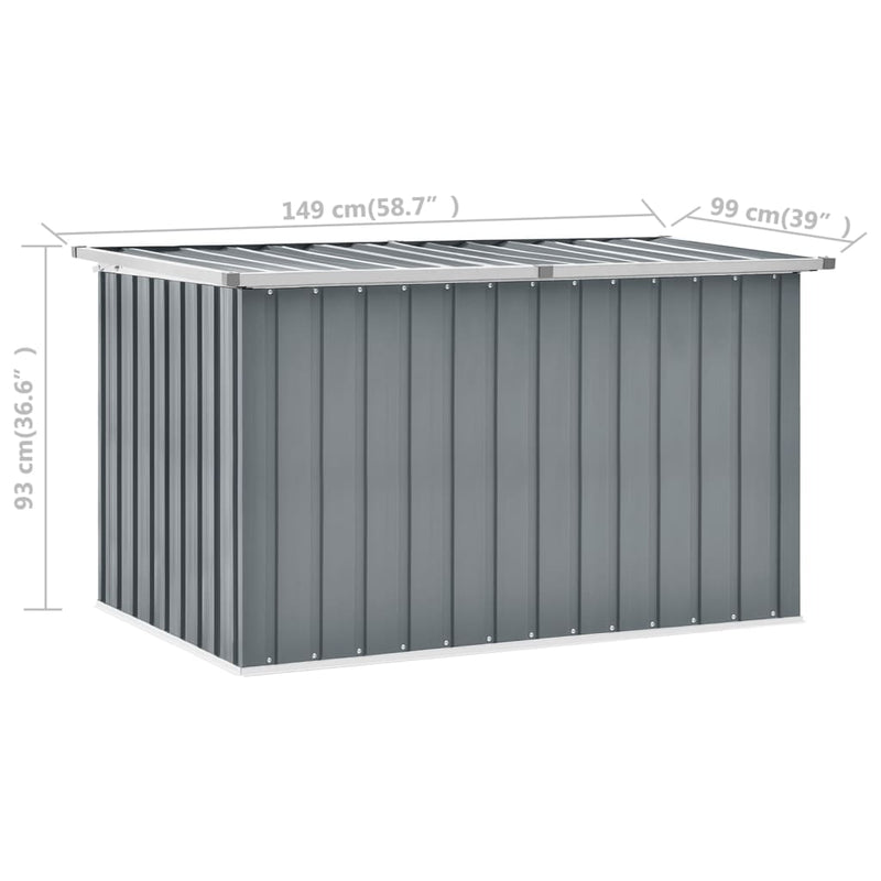 Patio Storage Box Gray 58.7"x39"x36.6"