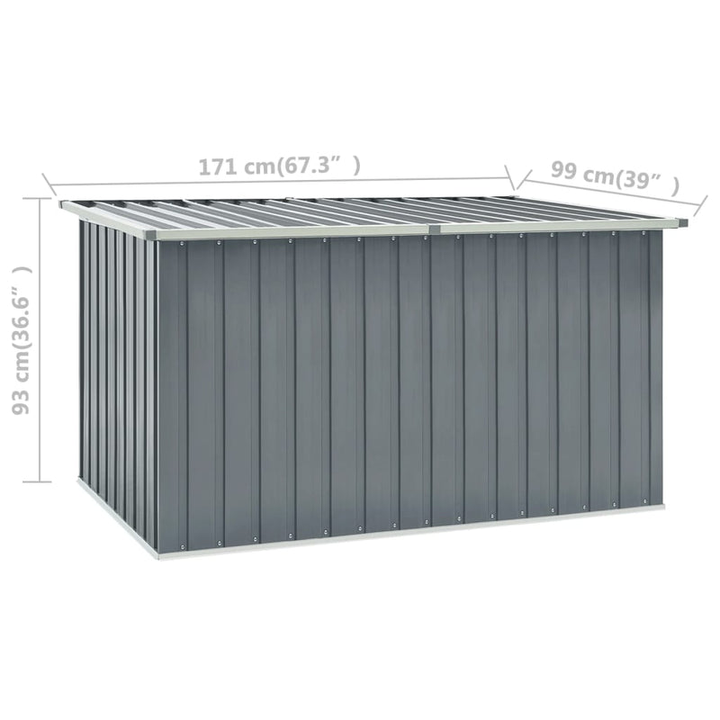 Patio Storage Box Gray 67.3"x39"x36.6"