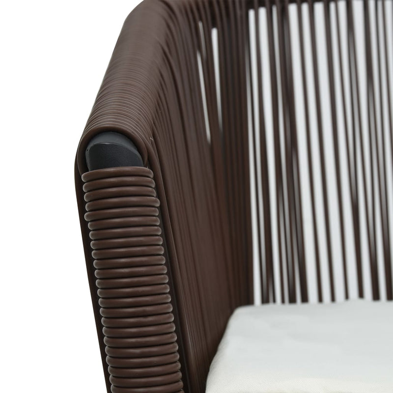 Patio Chairs 2 pcs Brown PVC Rattan