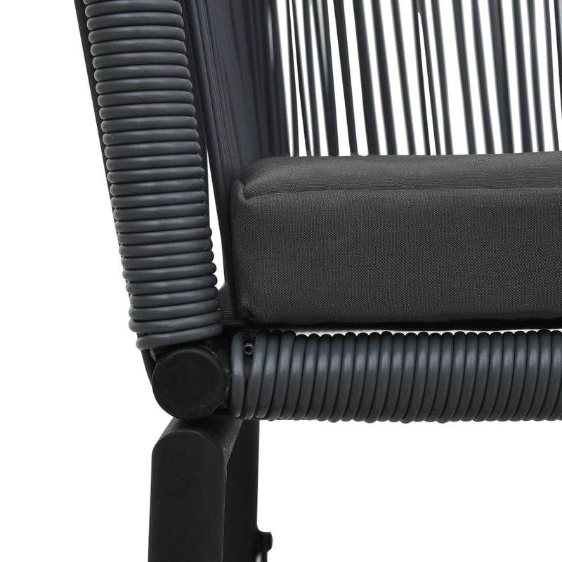 Patio Chairs 2 pcs Anthracite PVC Rattan