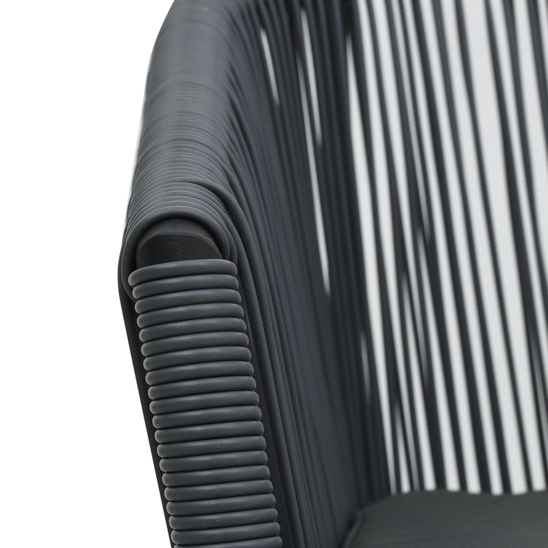 Patio Chairs 2 pcs Anthracite PVC Rattan