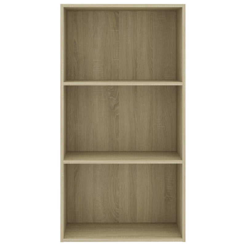 3-Tier Book Cabinet Sonoma Oak 23.6"x11.8"x44.9" Chipboard