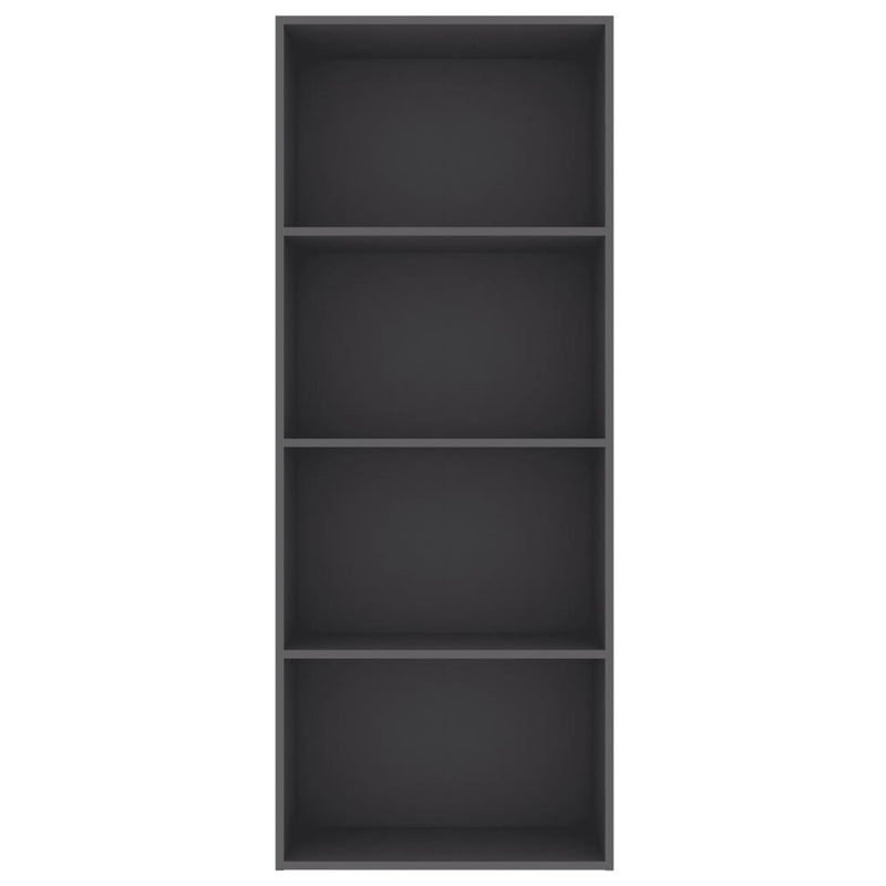 4-Tier Book Cabinet Gray 23.6"x11.8"x59.6" Chipboard