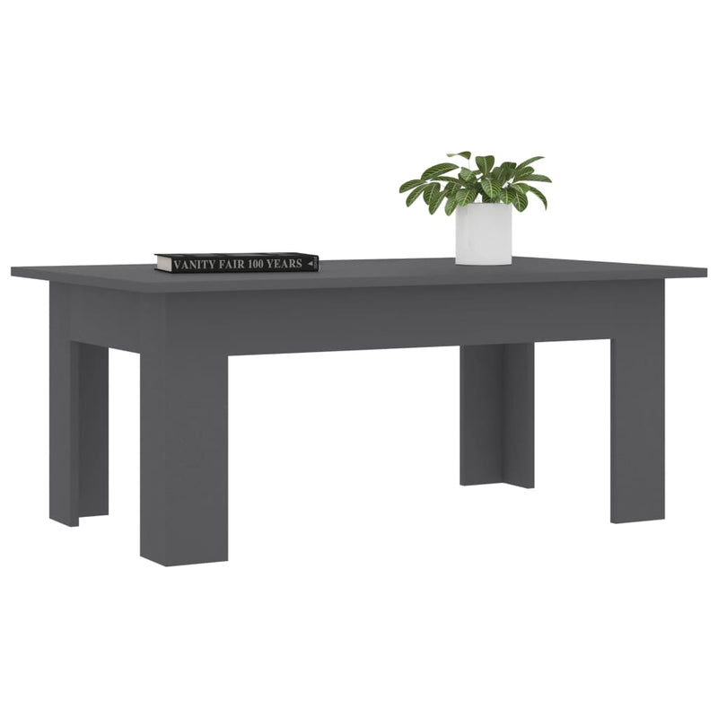 Coffee Table Gray 39.4"x23.6"x16.5" Chipboard