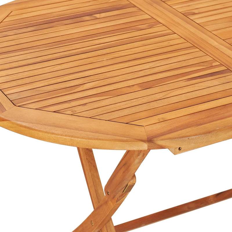 Folding Patio Table 62.9"x31.4"x29.5" Solid Teak Wood