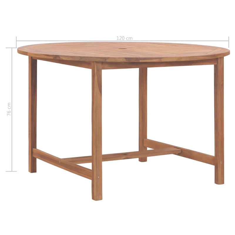 Patio Table 47.2"x29.9" Solid Teak Wood