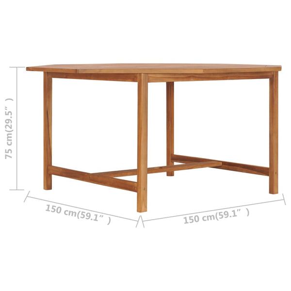 Patio Table 59.1"x59.1"x29.5" Solid Teak Wood