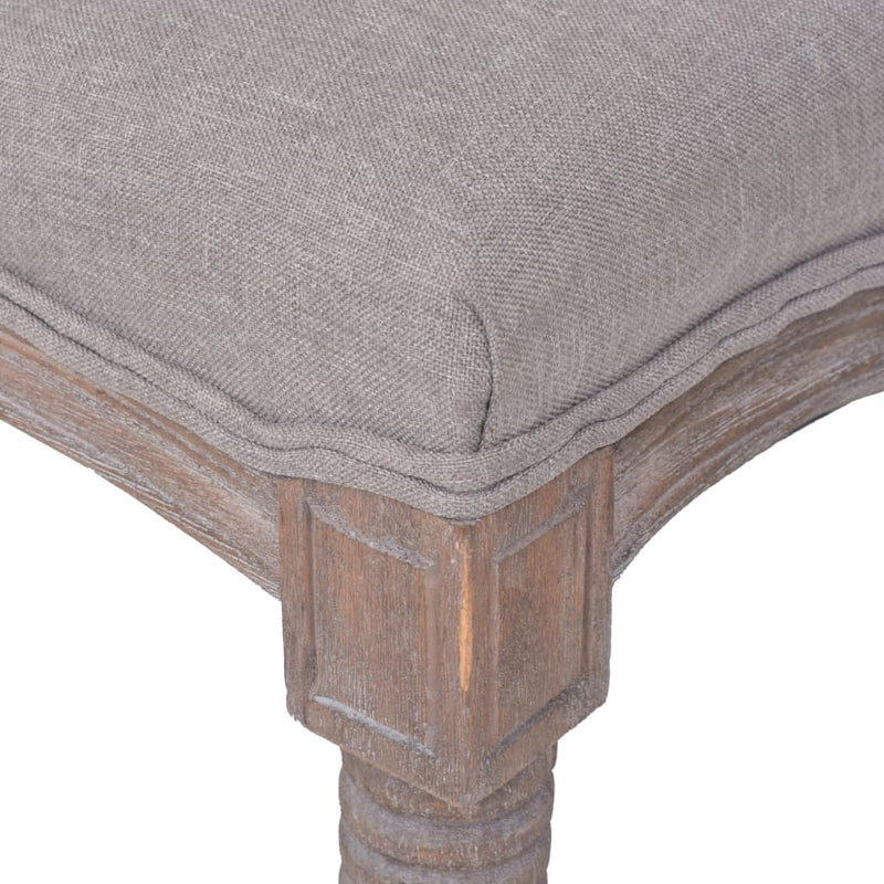 Bench Fabric Solid Wood 59.1"x15.7"x18.9" Light Gray