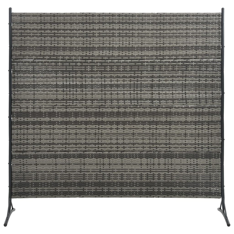Room Divider Poly Rattan Anthracite 68.9"x70.9"