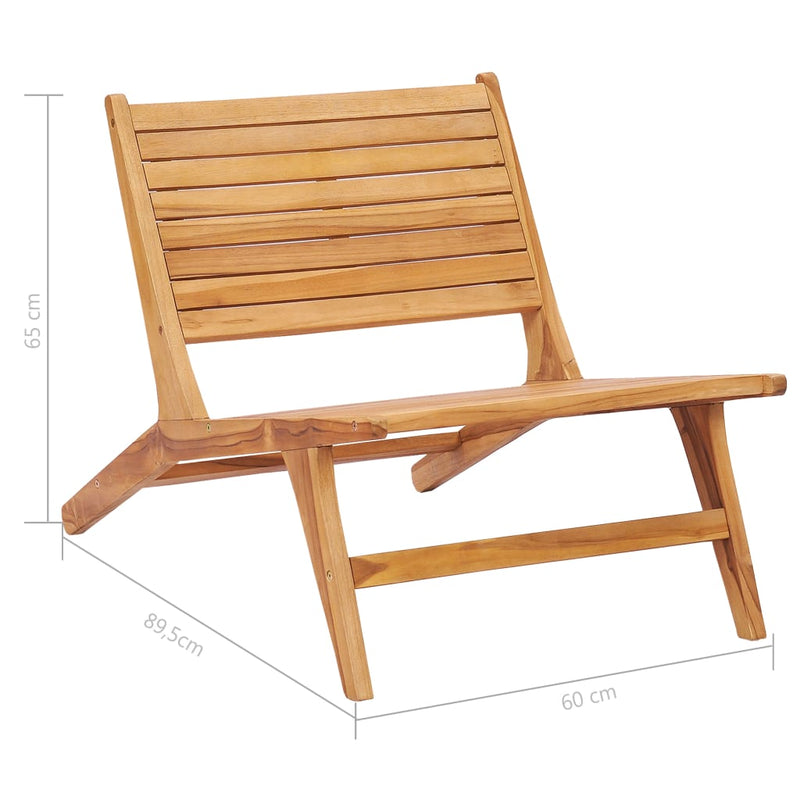 Patio Chair Solid Teak Wood