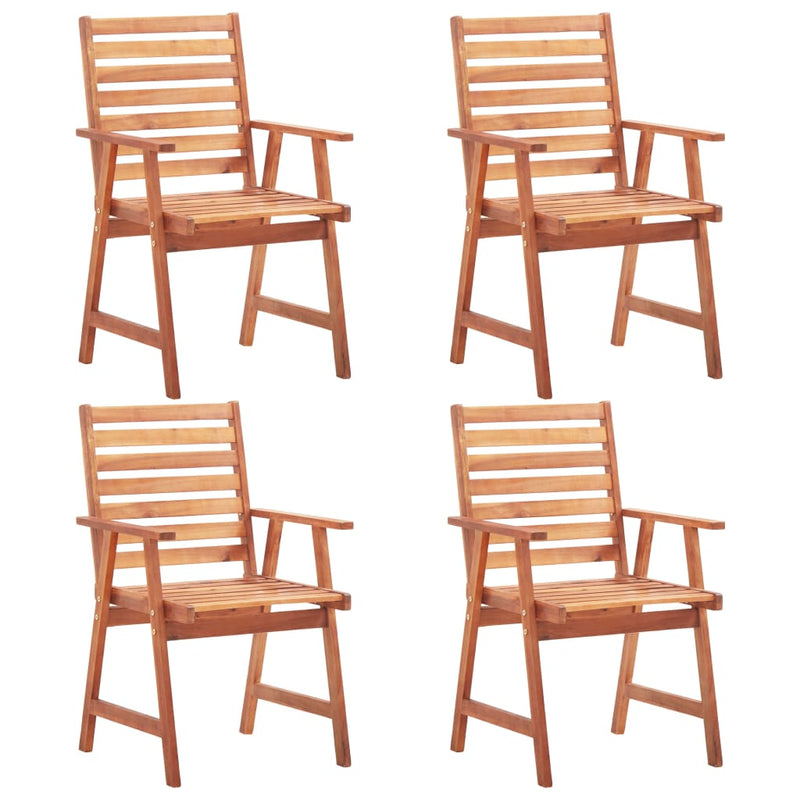 Patio Dining Chairs 4 pcs Solid Acacia Wood