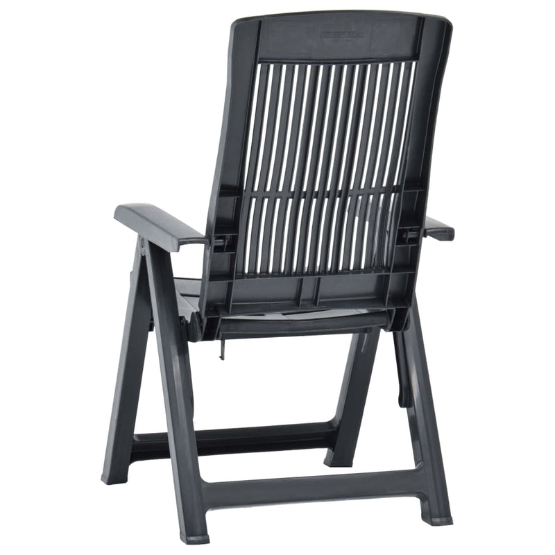 Patio Reclining Chairs 2 pcs Plastic Anthracite