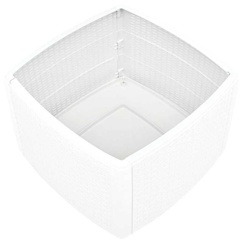 Side Table White 21.3"x21.3"x14.4" Plastic