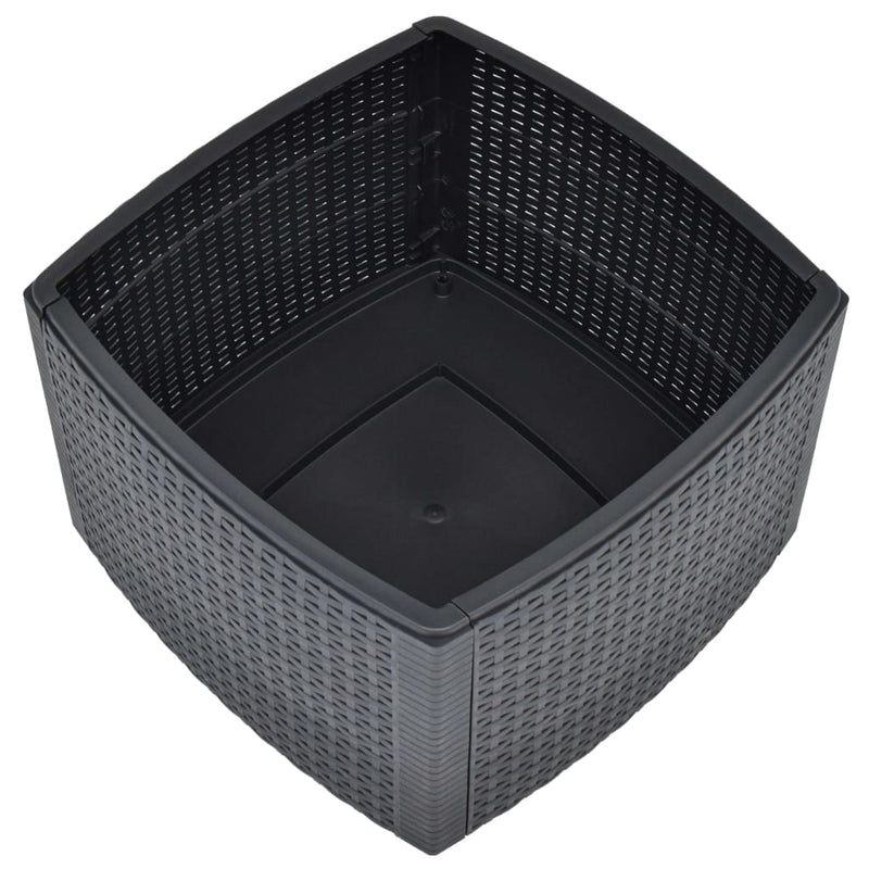 Side Table Anthracite 21.3"x21.3"x14.4" Plastic