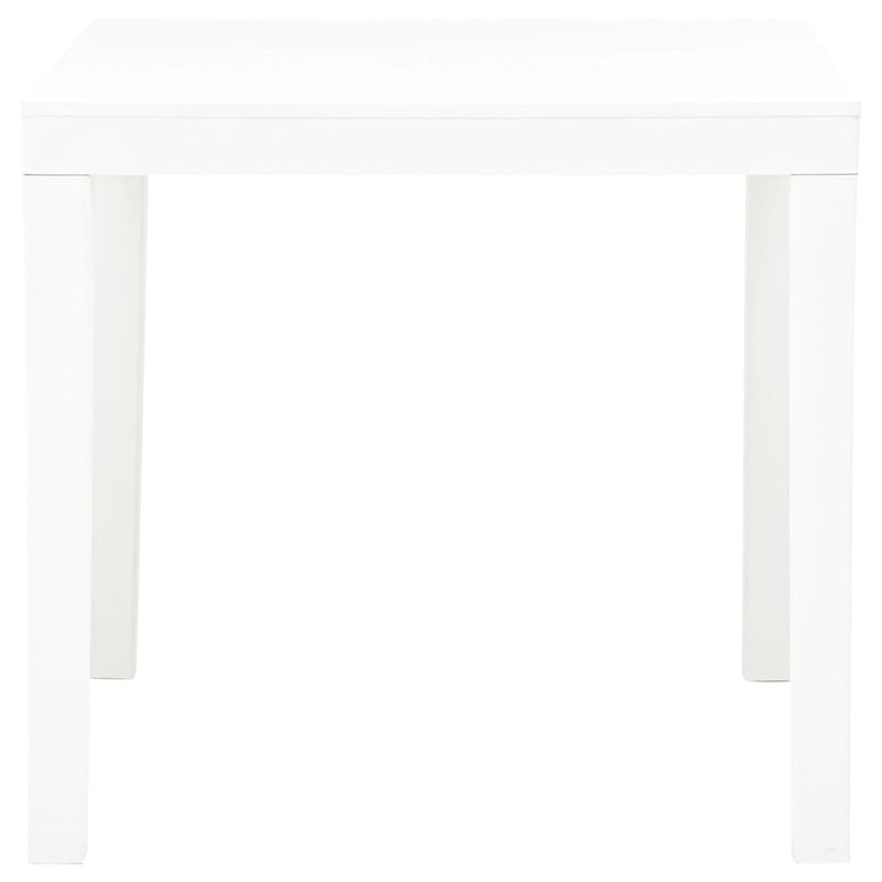 Patio Table White 30.7"x30.7"x28.3" Plastic