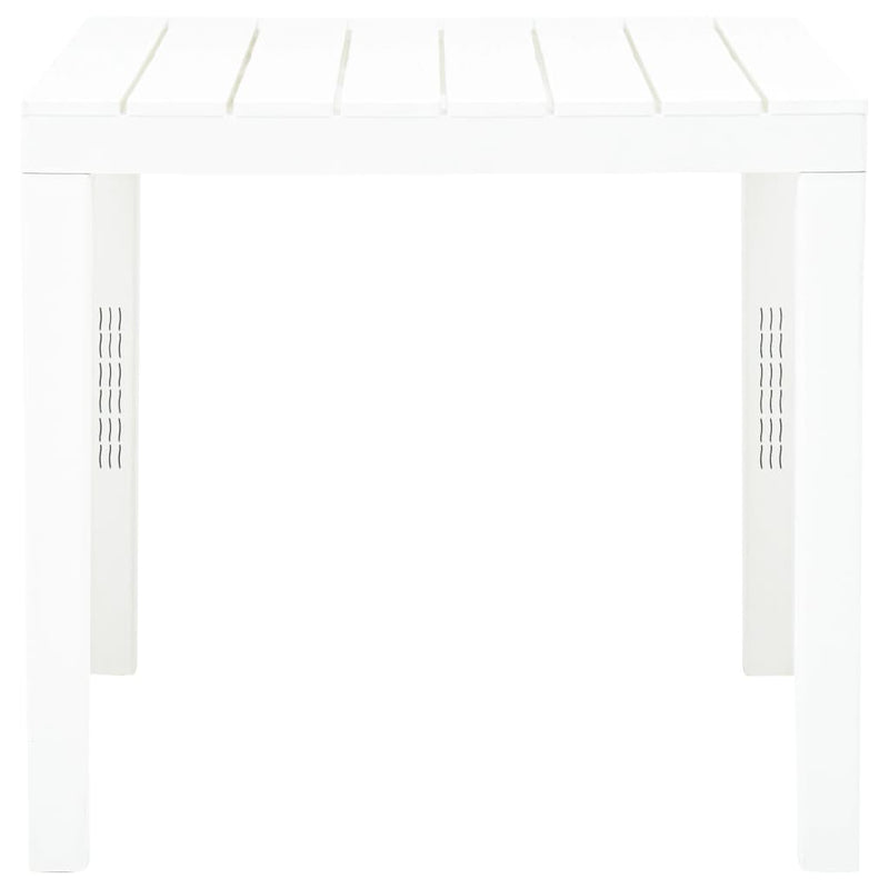 Patio Table White 30.7"x30.7"x28.3" Plastic