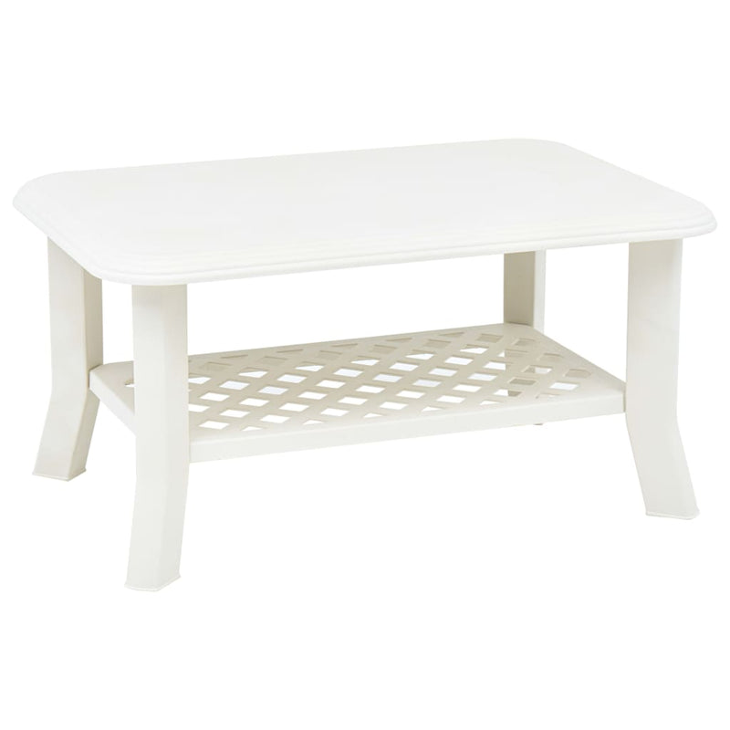 Coffee Table White 35.4"x23.6"x18.1" Plastic