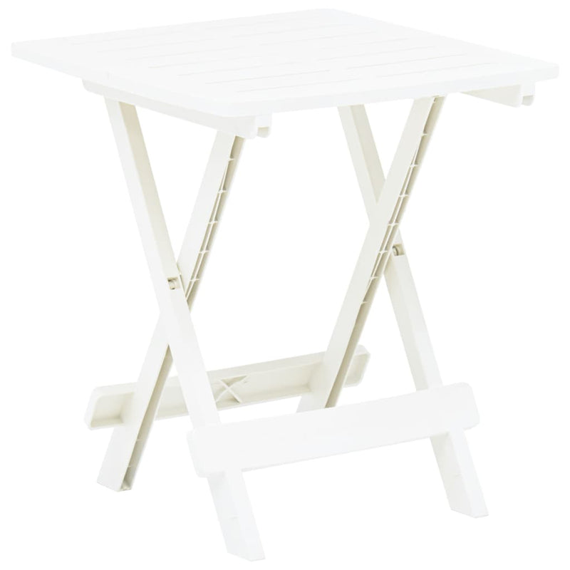 Folding Patio Table White 17.7"x16.9"x19.7" Plastic