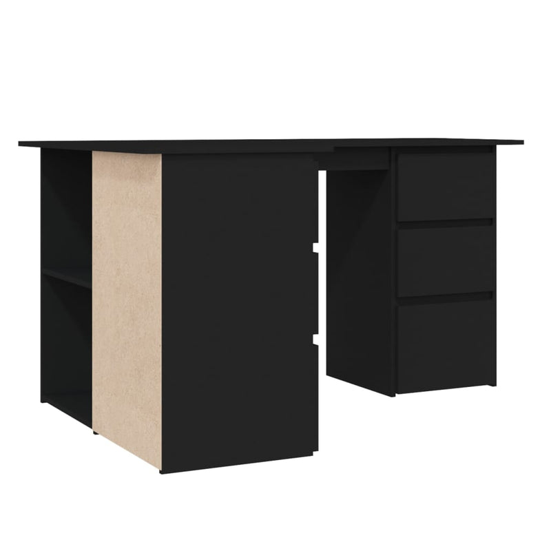 Corner Desk Black 57.1"x39.4"x29.9" Chipboard
