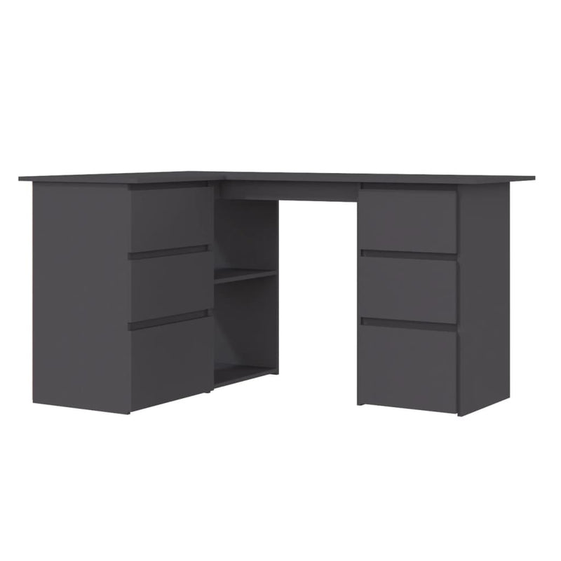 Corner Desk Gray 57.1"x39.4"x29.9" Chipboard