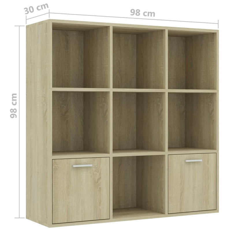 Book Cabinet Sonoma Oak 38.5"x11.8"x38.5" Chipboard