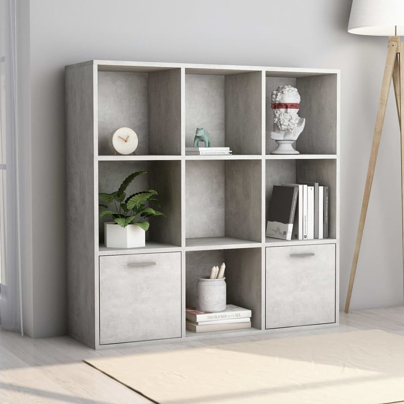 Book Cabinet Concrete Gray 38.5"x11.8"x38.5" Chipboard