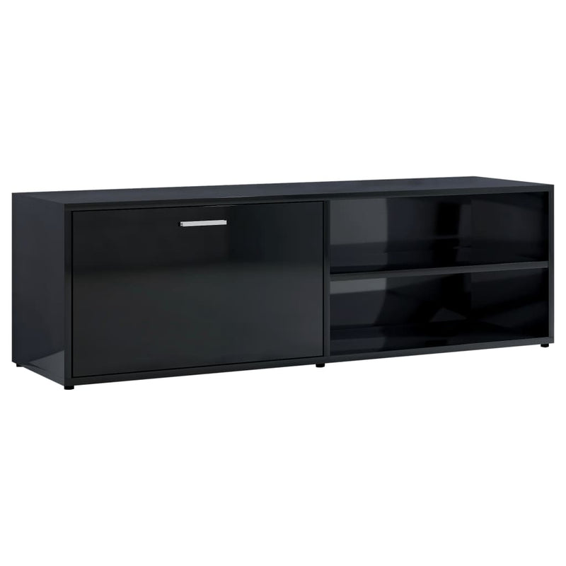 TV Cabinet High Gloss Black 47.2"x13.4"x14.6" Chipboard