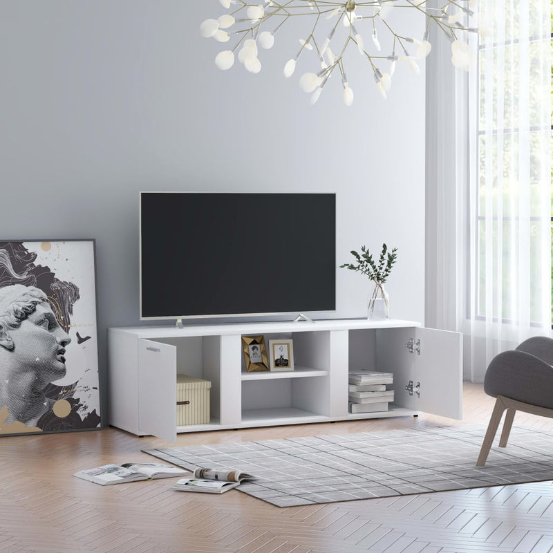 TV Cabinet White 47.2"x13.4"x14.6" Chipboard