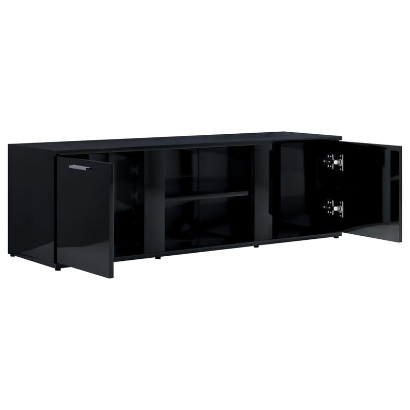 TV Cabinet High Gloss Black 47.2"x13.4"x14.6" Chipboard