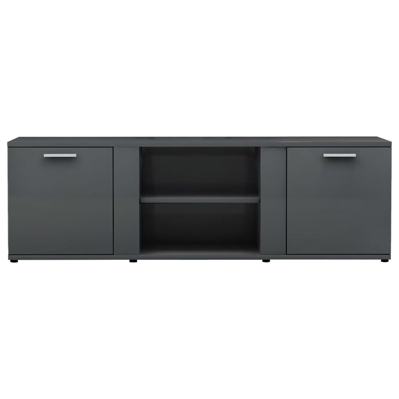 TV Cabinet High Gloss Gray 47.2"x13.4"x14.6" Chipboard