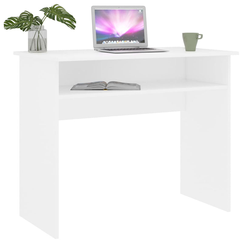 Desk White 35.4"x19.6"x29.1" Chipboard