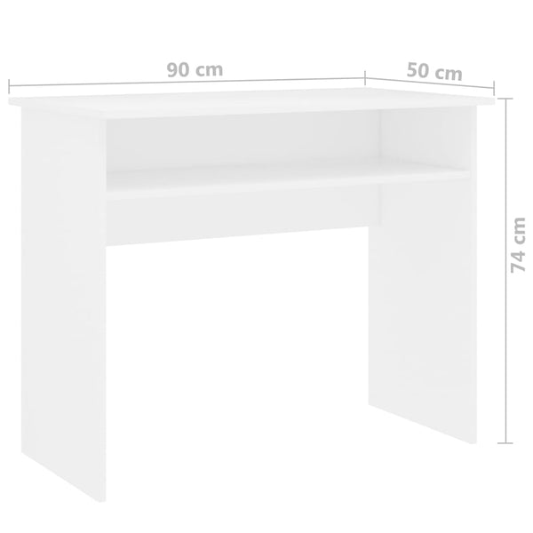 Desk White 35.4"x19.6"x29.1" Chipboard