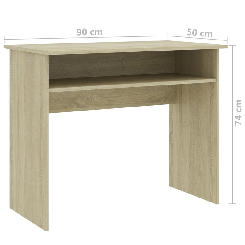 Desk Sonoma Oak 35.4"x19.6"x29.1"Chipboard