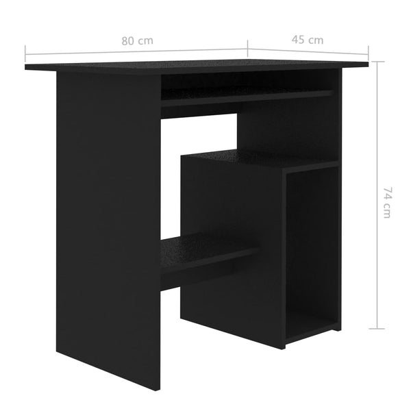 Desk Black 31.5"x17.7"x29.1" Chipboard